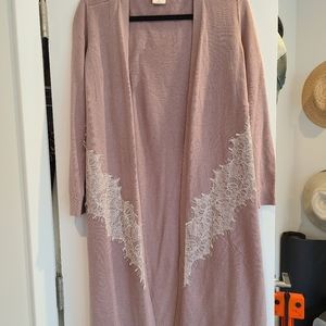 Soma Duster Lace Sweater